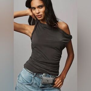 New! Never Worn. One-Shoulder Top by Pilcro in Black, Size: M at Anthropologie